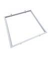 Innbyggingsramme for 60x60 LED panel - Ny model, passende for trebetong og gips, hvit kant