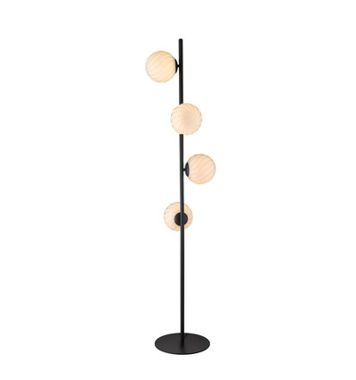 Outlet: Halo Design - TWIST 4 gulvlampe, Opal/ svart