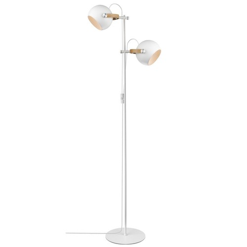 Halo Design - D.C gulvlampe 2L Ø18 E27, hvit / eik