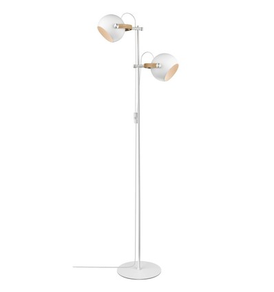 Halo Design - D.C gulvlampe 2L Ø18 E27, hvit / eik