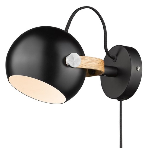 Halo Design - D.C Vegglampe Ø12 G9, sort / eik