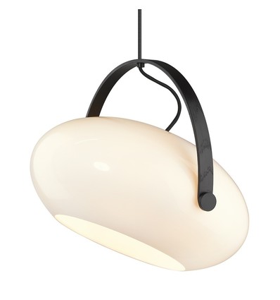 Outlet: Halo Design - D.C pendel Ø40 E27 Opal med eik-Sort