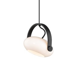 Pendler Outlet: Halo Design - D.C pendel Ø18 G9, Opal med eik-Sort