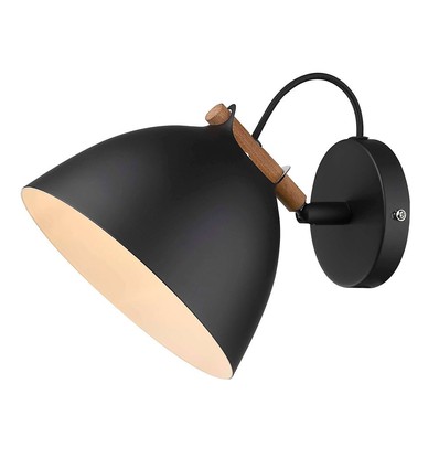 Halo Design - ÅRHUS vegglampe Ø18 G9, sort / Tre