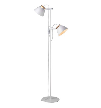 Halo Design - ÅRHUS gulvlampe 2L Ø18 G9, Hvit / Tre