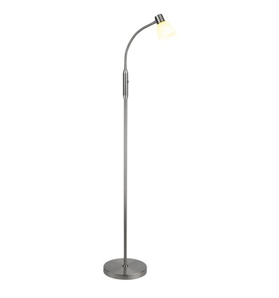 Halo Design - Hudson Gulv. LED 1L G9, Opal glass / B-Stål