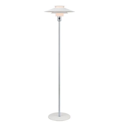 Halo Design - RIVOLI gulvlampe Ø40 hvit/krom