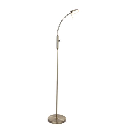 Outlet: Halo Design - Vegas Gulvlampe 1-arms Dimmer Antik Messing