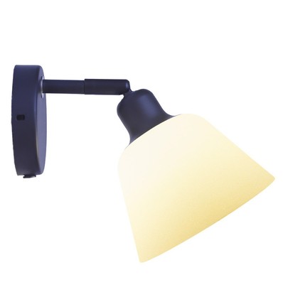 Halo Design - CARPENTER Vegglampe E14, opalt glass / sort