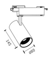 LEDlife 28W hvit skinnespot - 175 lm/W, RA 90, 38 grader, 1-faset