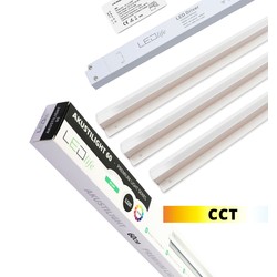 LED-paneler Trebetong/gips LED Zigbee Skinnesett 3x90cm - CCT Innfelt, Akustilight inkl. ledninger og driver