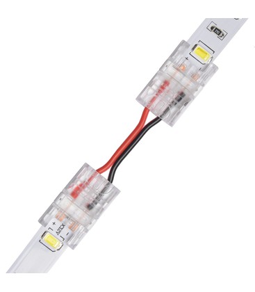 Slim Samler med ledning til LED stripe - 10mm, enkeltfarget, IP20, 5V-24V