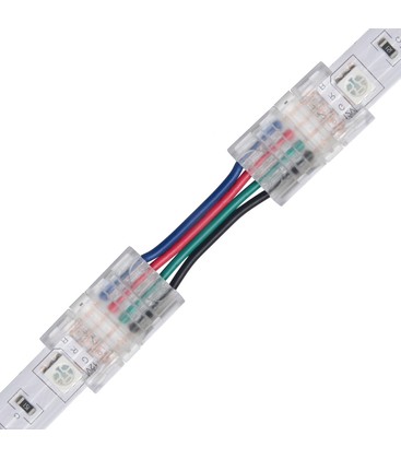 Slim Samler med ledning til LED strip - 10mm, RGB, IP20, 5V-24V