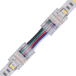 RGB+W LED strip tillbehör 12V/24V Slim Samler med ledning til LED strip - 10mm, RGBW, IP20, 5V-24V