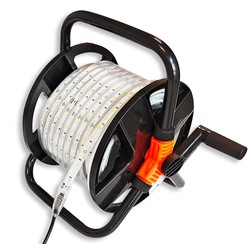 25m Arbeidslys LED strip på trommel - 230V, IP67, 120 LED/m, 9W/m, 1320 lm/m