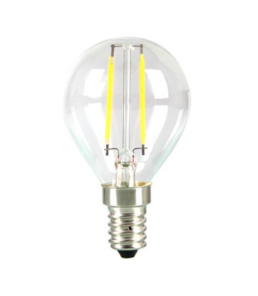 LEDlife 2W LED krone pære - Karbon filamenter, P45, varm hvit, E14