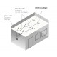 Trebetong/gips LED Skinnesett 3x90cm - CCT, Innfelt, Akustilight inkl. fjernbetjening, ledninger og driver