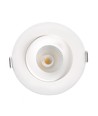 7W Ø10cm Lavprofil Downlight dimbar RA93 - Hull: Ø8,3 cm, Mål: Ø10 cm, CCT