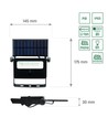 Spectrum 2W LED solcelle lyskaster - Innebygd batteri, med sensor, utendørs