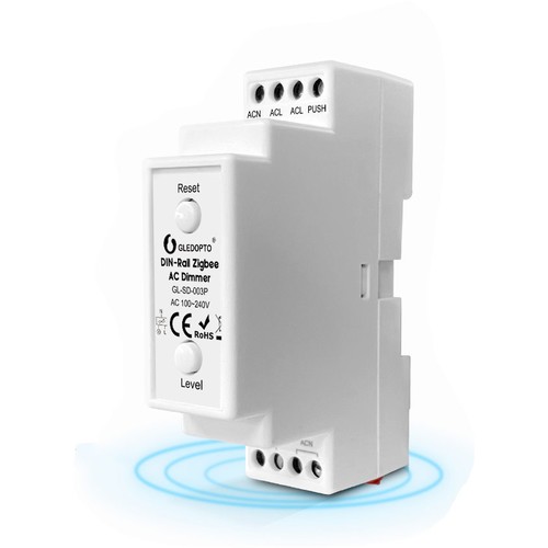 Zigbee dimmer modul til DIN-skinne - Gledopto, Zigbee 3.0, 200W