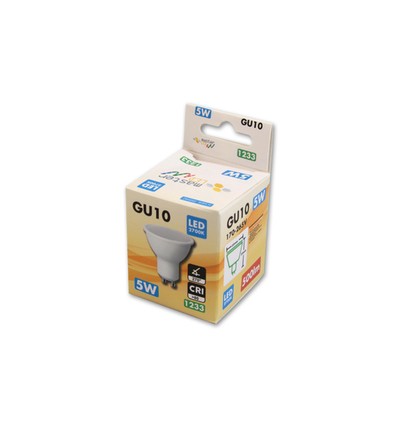 Outlet: GU10 - 5W LED Spot, 400 Lumen, varm / nøytral hvit