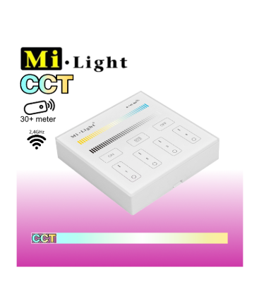 Outlet: Mi-Light CCT veggpanel, 230V - 4 soner