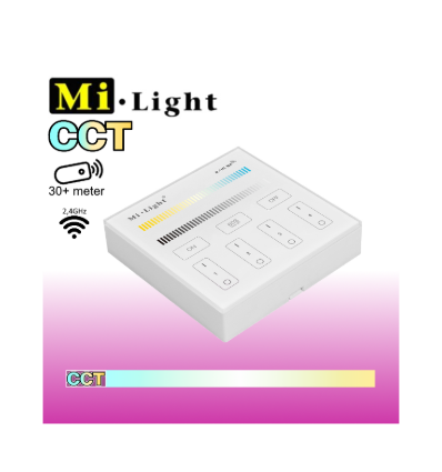 Outlet: Mi-Light CCT veggpanel, 230V - 4 soner