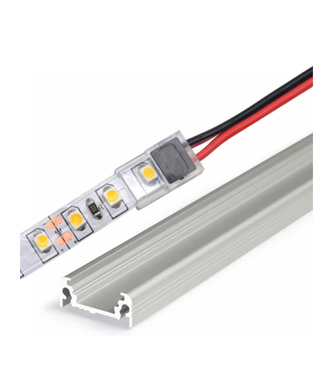 Samler til 8 mm LED-strip til løse ledninger - Tynn, IP20, for ensfargede strimler, for aluminiumsprofiler
