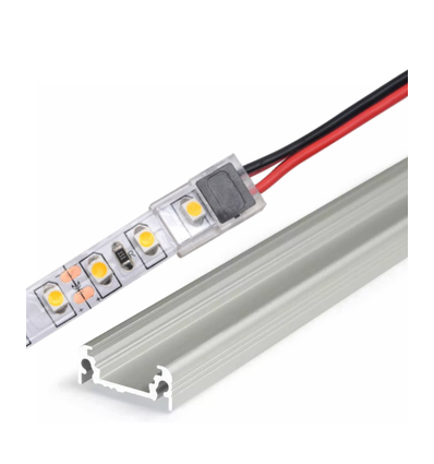 Samler til 8 mm LED-strip til løse ledninger - Tynn, IP20, for ensfargede strimler, for aluminiumsprofiler