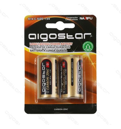 2 stk Aigostar RC14 Batteri, 1,5V