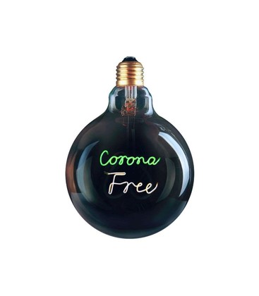 E27 Colors Corona Free Pære, 4 Watt - Ø 12,5 cm, 3-trinns