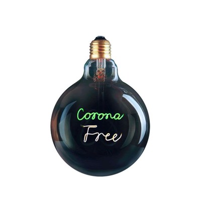 Outlet: E27 Colors Corona Free Pære, 4 Watt - Ø 12,5 cm, 3-trinns