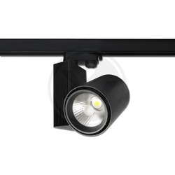  Outlet: 30W LED spotlight for 3-fase skinner, 24 grader, sort