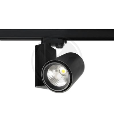 Outlet: 30W LED spotlight for 3-fase skinner, 24 grader, sort