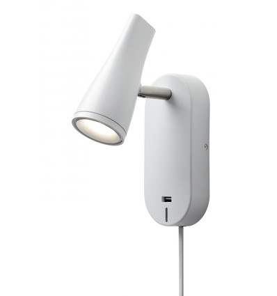 KILE LED Væglampe med USB og Touch dæmp, 4,5W, Nielsen Light - hvid