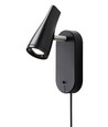 KILE LED Vegglampe med USB og Touch dimmer, 4,5W, Nielsen Light - svart