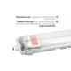 Limea T8 LED-armatur - Til 1x 60cm LED rør, IP65 vanntett, gjennomgangskobling