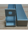 Aluprofil 18x13 for IP65 og IP68 LED-strip - Bred, 1m, inkl. matt deksel og klips, eloksert