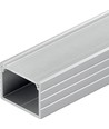 Aluprofil 18x13 for IP65 og IP68 LED-strip - Bred, 1m, inkl. matt deksel og klips, eloksert