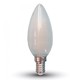 V-Tac 4W LED stearinlys pære - Karbon filamenter, mattert, E27
