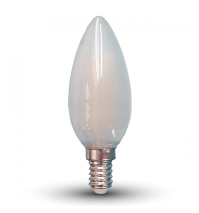 E14 4W LED-kronepære - Filament, mattet glass