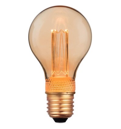 Outlet: Nordlux Pære-DEKO E27 A60 RETRO BedARD 2,3W dæmpbar, Guld