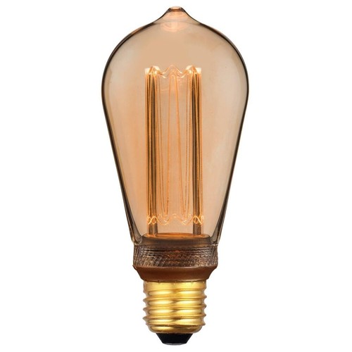 Outlet: Nordlux Pære-DEKO E27 ST64 RETRO EDISON 3,5W dæmpbar, Guld