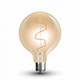 E27 4W LED globepære - Ø9,5 cm, Karbon-filament, ekstra varmhvit, 2200K