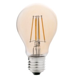 Restsalg: LEDlife 4W LED pære - Dimbar, Karbon filamenter, røkt glass, ekstra varm hvit, 2200K, A60, E27