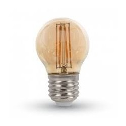 LED lyskilder Restsalg: LEDlife 4W LED kronepære - Karbon filamenter, røkt glass, dimbar, ekstra varm hvit, 2200K, A60, E27