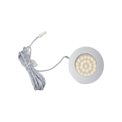 LEDlife RecoTouch møbelspot - Touch, Hull: Ø6 cm, Mål: Ø6,8 cm, børstet stål, 2,2W, 12V DC