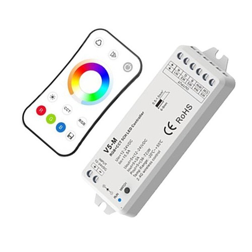 LEDlife rWave RGB+CCT controller med fjernkontroll og holder - 12V (180W), 24V (360W)