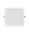 Spectrum 18W LED panel downlight - Hull: 14,5 x 14,5 cm, Mål: 17 x 17 cm, 230V, IP54 utendørs