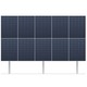 Solcelle markstativ 25° helling - Beregnet til 10 paneler fordelt på 2 rekker